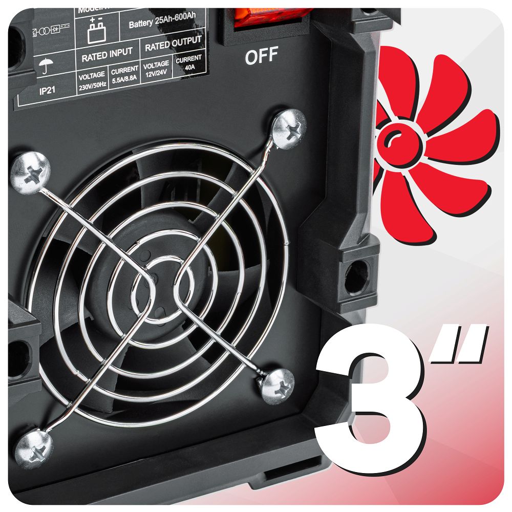 Redresor tip invertor cu afisaj LCD, 400 A, Red Technic RTPI0168