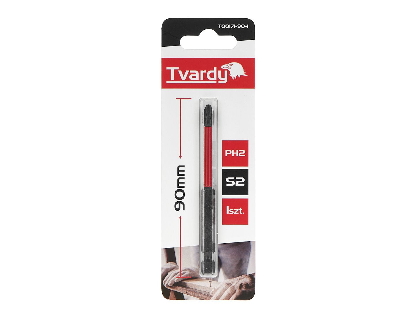 Bit de impact PH2, 90 mm S2, Tvardy T00171-90-1