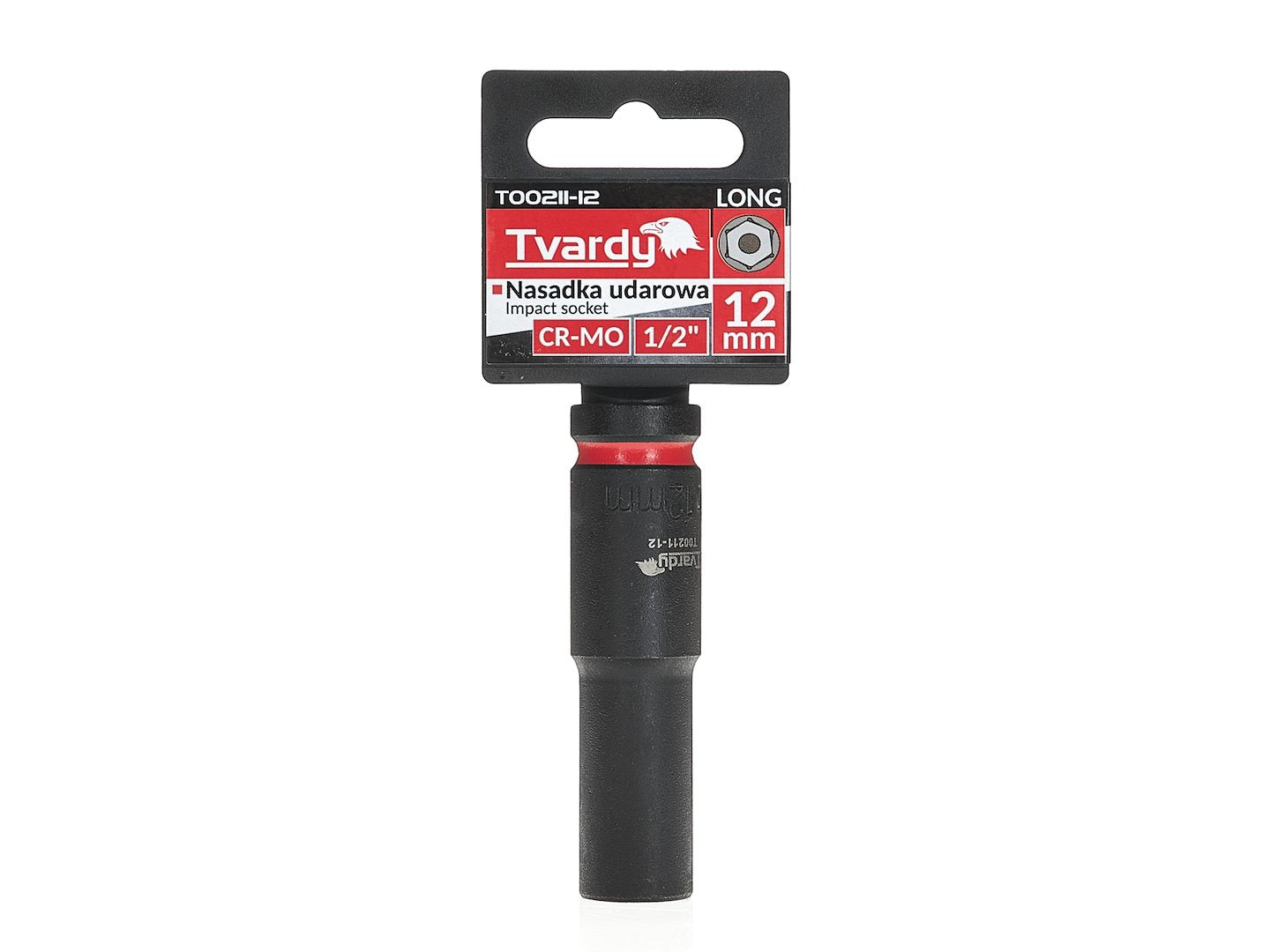 Cheie tubulara de impact lunga in 6 puncte 1 / 2", 12 mm, Cr-Mo, Tvardy T00211-12