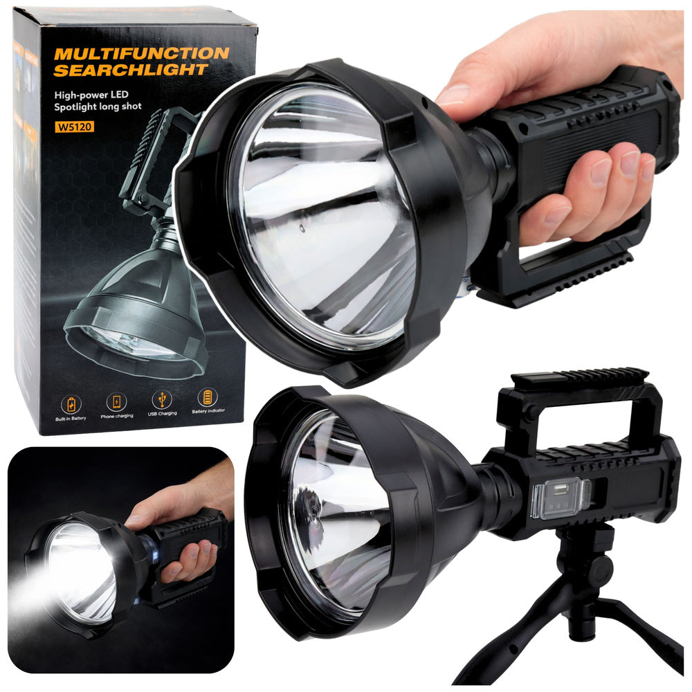 Lanterna cu reflector si trepied LED W5120, baterie externa 31 cm, Lean 27714