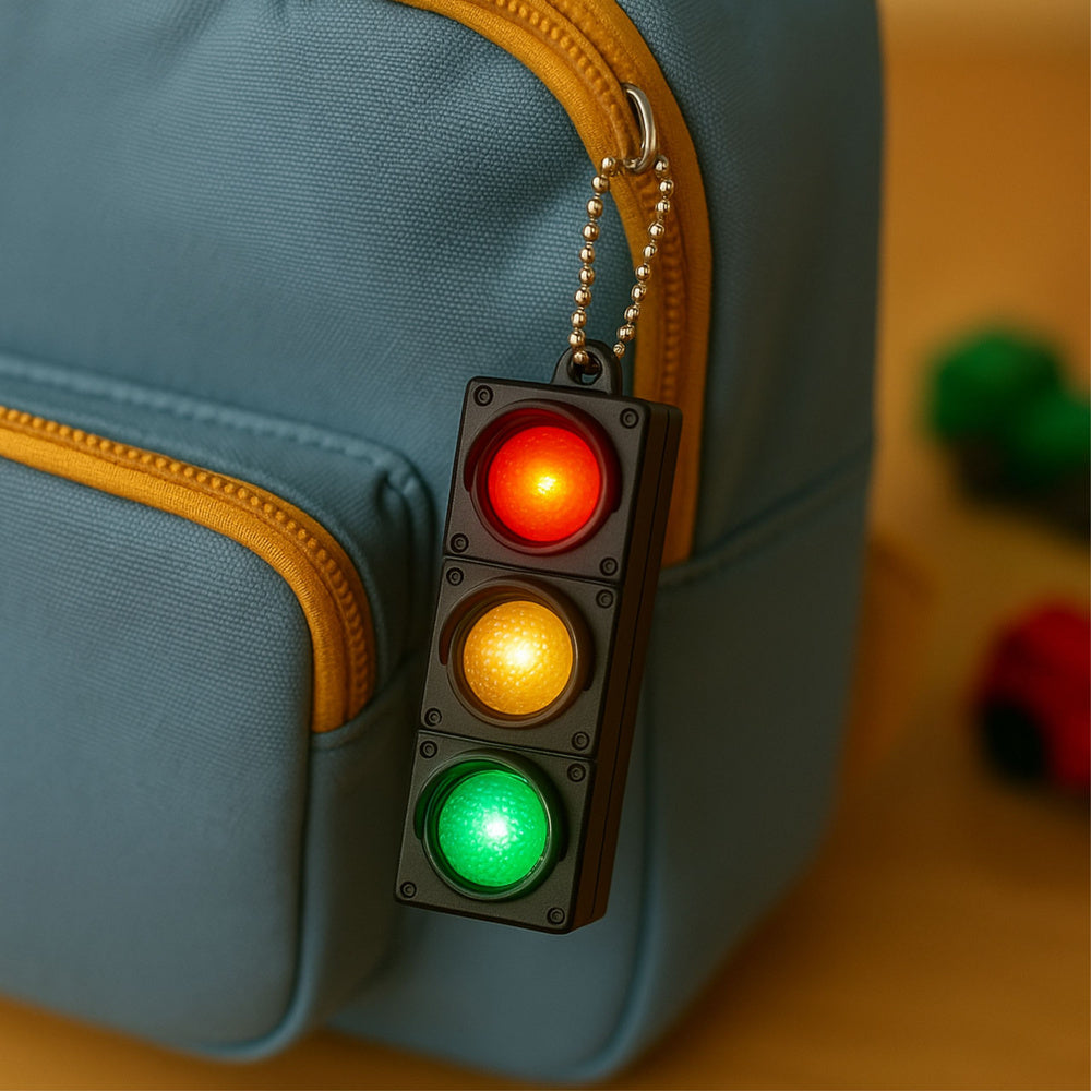 Breloc semafor, schimbare culori, 7 x 3.5 x 2.5 cm, Lean 27709
