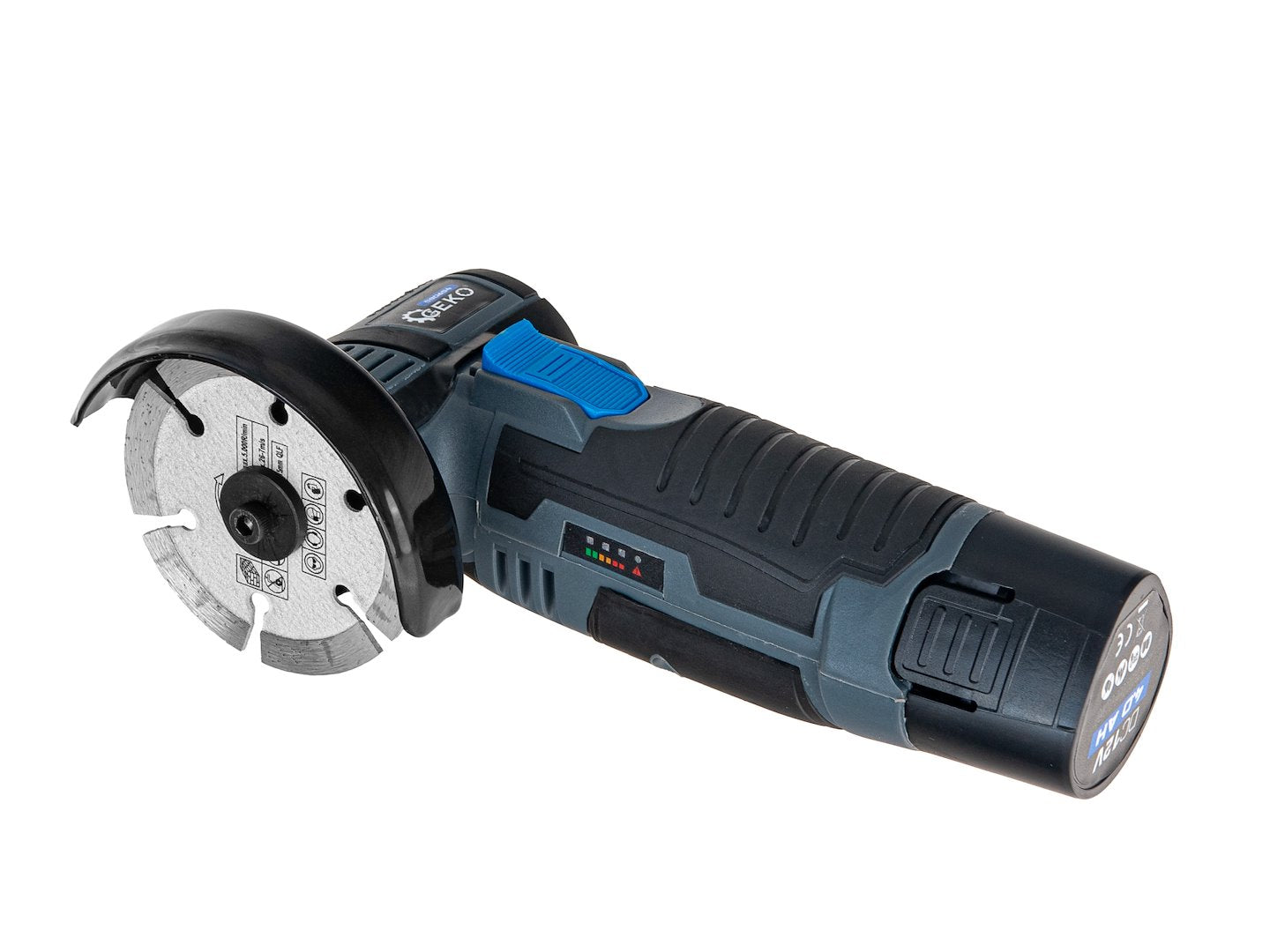 Mini polizor unghiular cu acumulator, 76 mm, 2 x 2 Ah, 12 V, Geko G80654