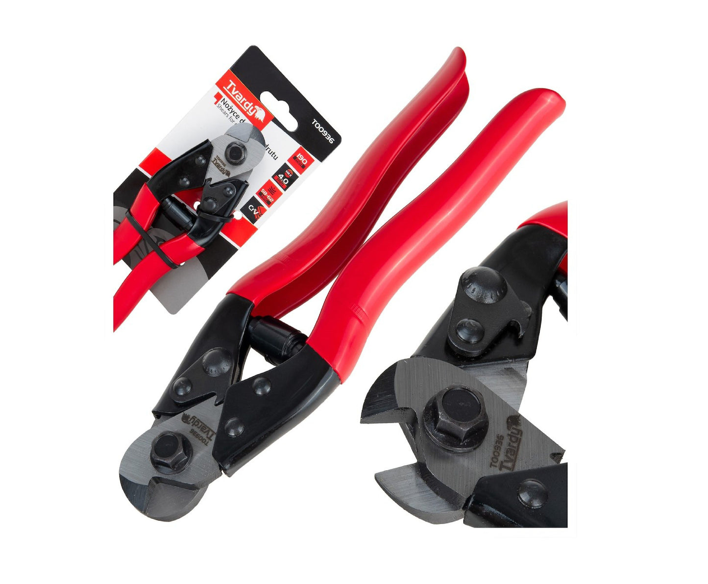 Cleste pentru taiere cabluri de sarma, 190 mm, Tvardy T00936