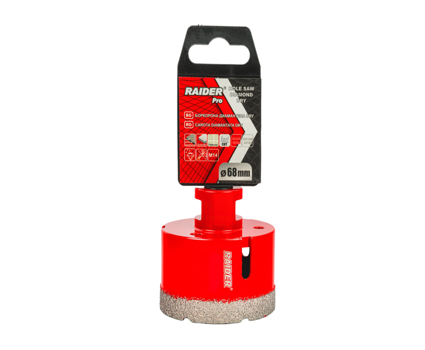 Freza diamantata pentru frezare uscata, M14 x 68 mm, Raider 157864