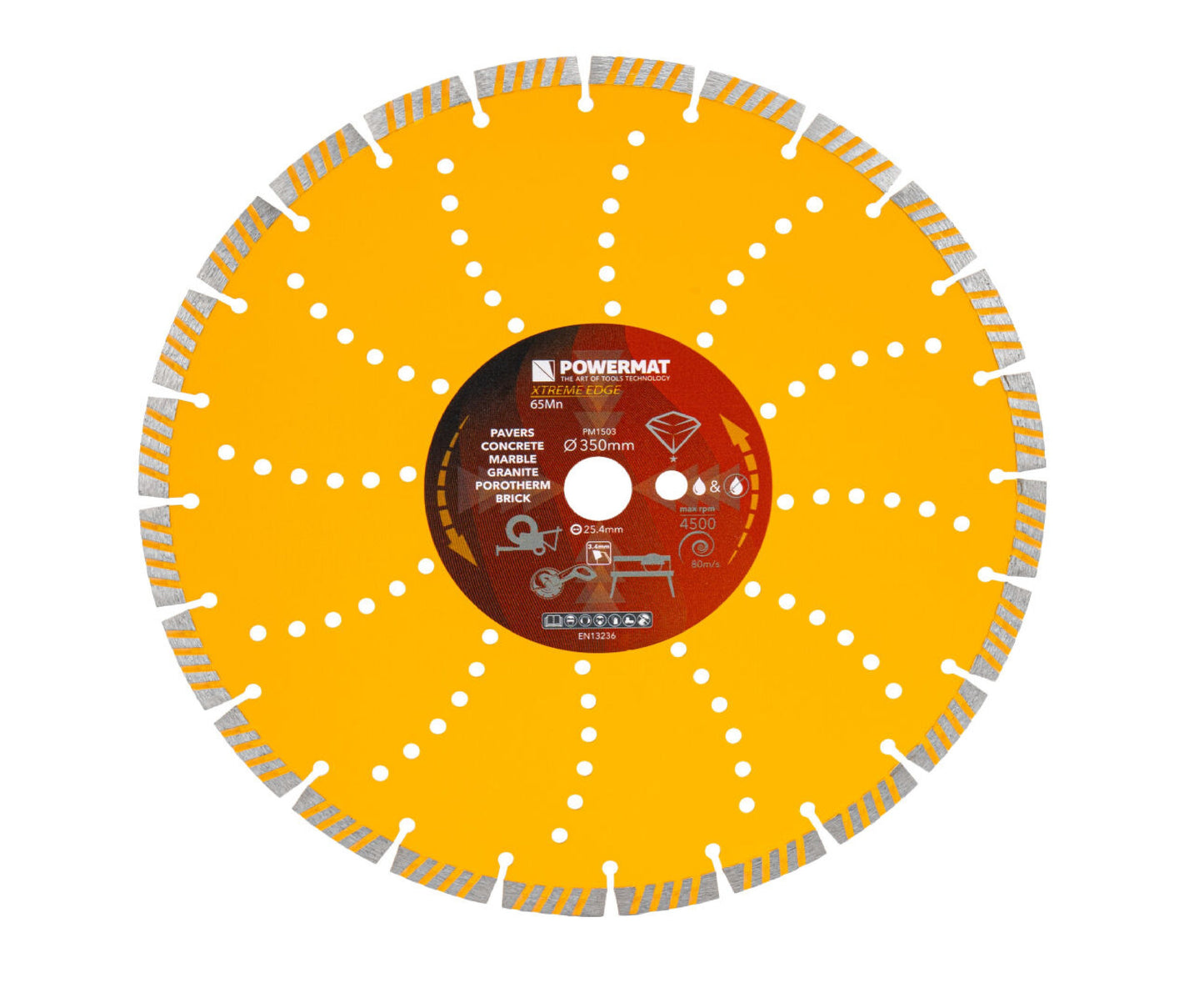 Disc diamantat segmentat PM-TDCS-3502T, 350 mm, Powermat PM1503