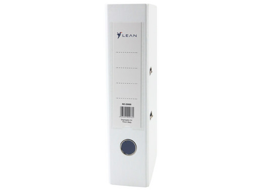 Dosar A4, 75 mm, alb, capacitate 500 foi, Lean 20688