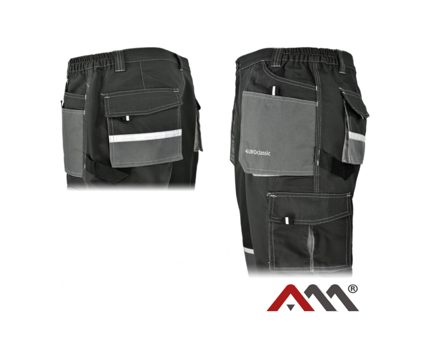 Pantaloni de lucru cu talie inalta Euroclassic, gri, marimea 52, Artmas ART794395