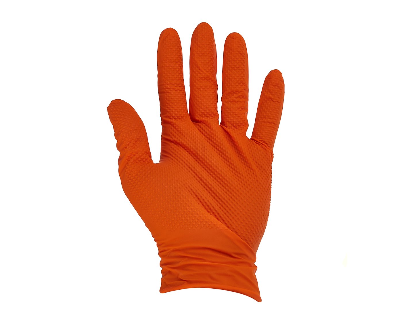 Manusi de protectie din nitril Solid Grip, portocaliu, marimea L, 50 bucati, Geko G75201-L