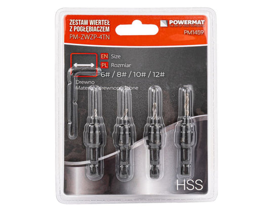 Set burghie pentru lemn PM-ZWZP-4TN, 5 bucati, Powermat PM1459