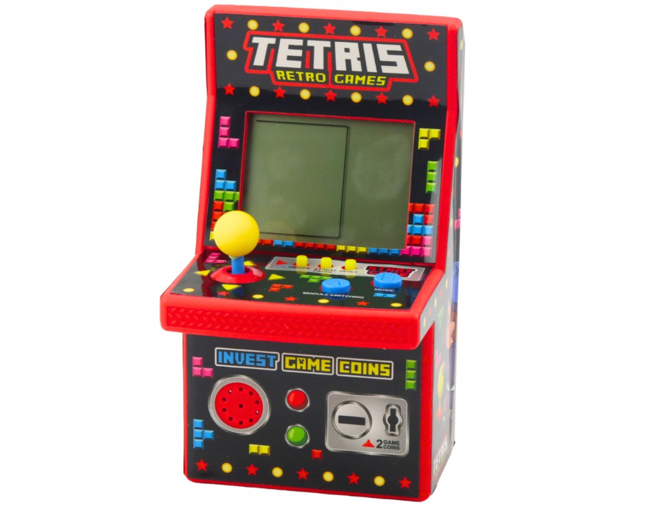 Mini automat dee joc Tetris, 49 jocuri, 1676 niveluri, 16 x 9 x 8.5 cm, Lean 23492