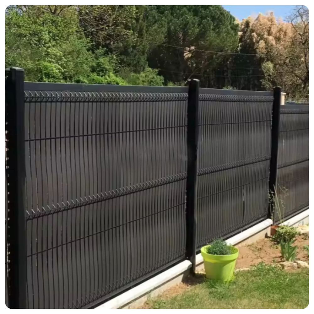 Plasa de umbrire pentru gard, 1.5 m, 50 m, 140g/m², gri inchis, Lean 25841