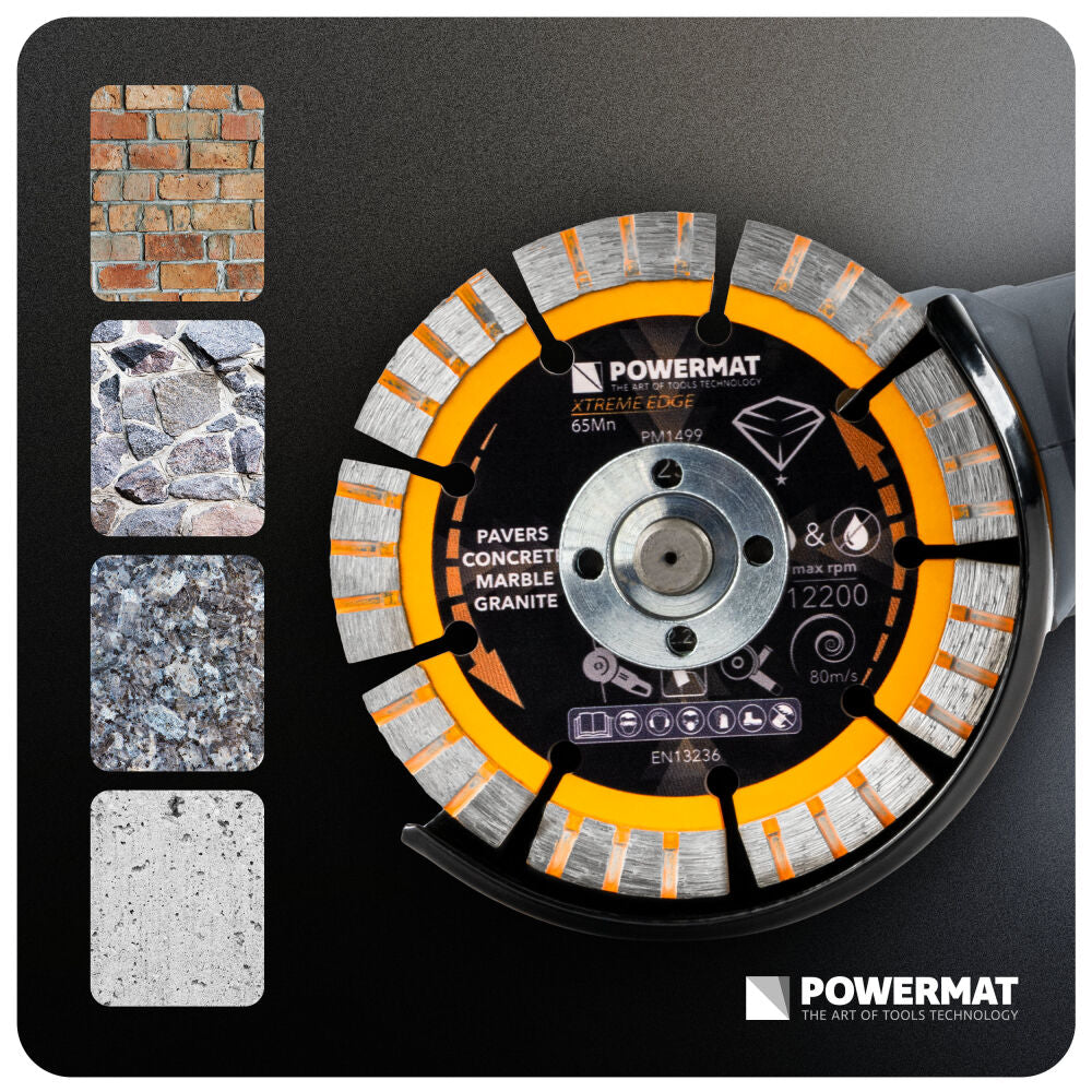 Disc diamantat segmentat PM-TDCS-1255T, 125 mm, Powermat PM1499