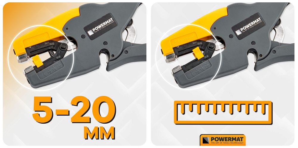 Cleste pentru dezizolare cabluri PM-SI-1T, 5-20 mm, Powermat PM1437
