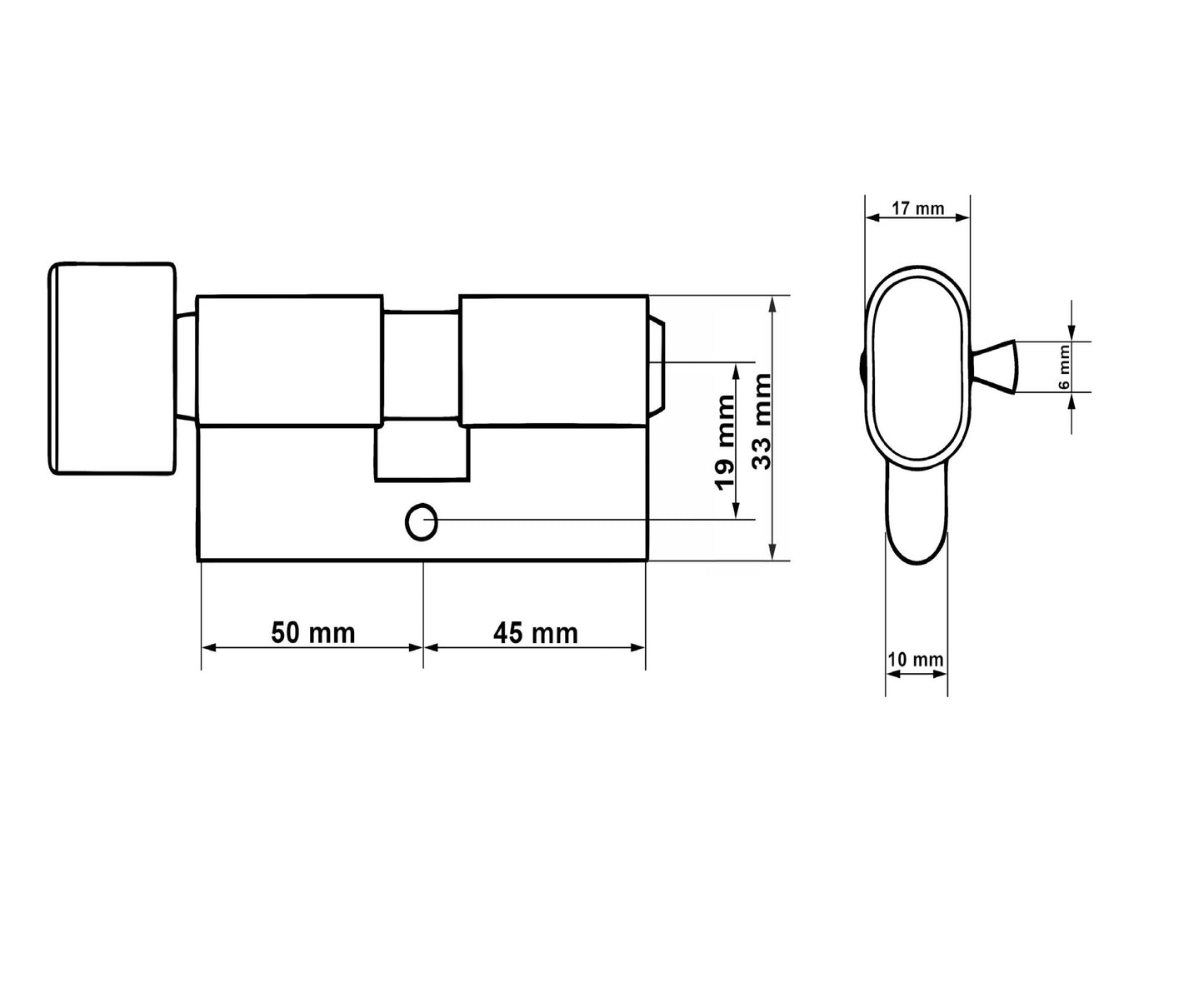Butuc aluminiu, 45 / 50 g, Keltin K02723