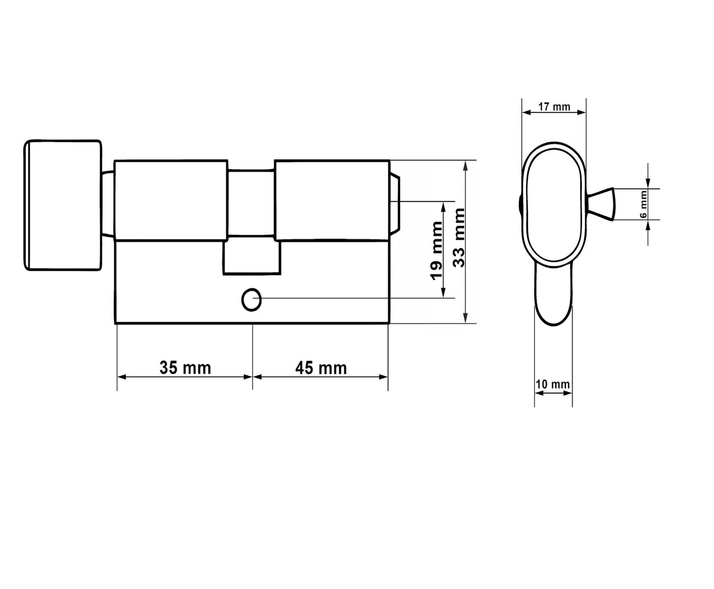 Butuc aluminiu, 35g/45, Keltin K02714
