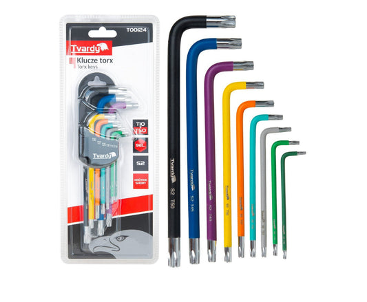 Set chei torx colorate, T10-T50, 9 bucati S2, Tvardy T00124