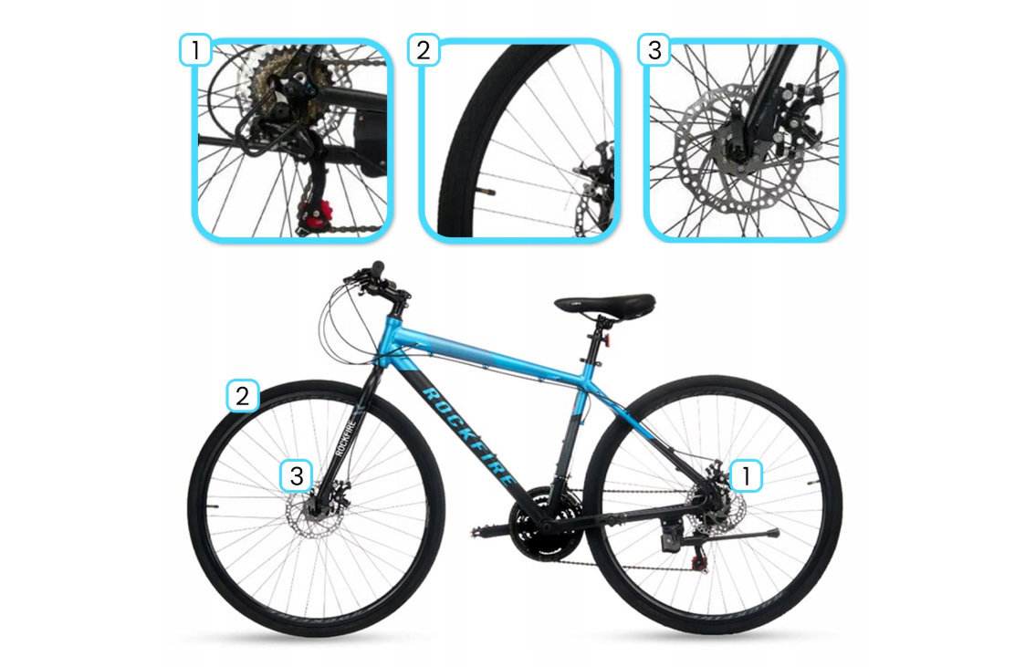 Bicicleta de oras 700C, roti 28" 3 x 7, transmisie Shimano Tourney, cadru din aluminiu 18", MalTrack 112737