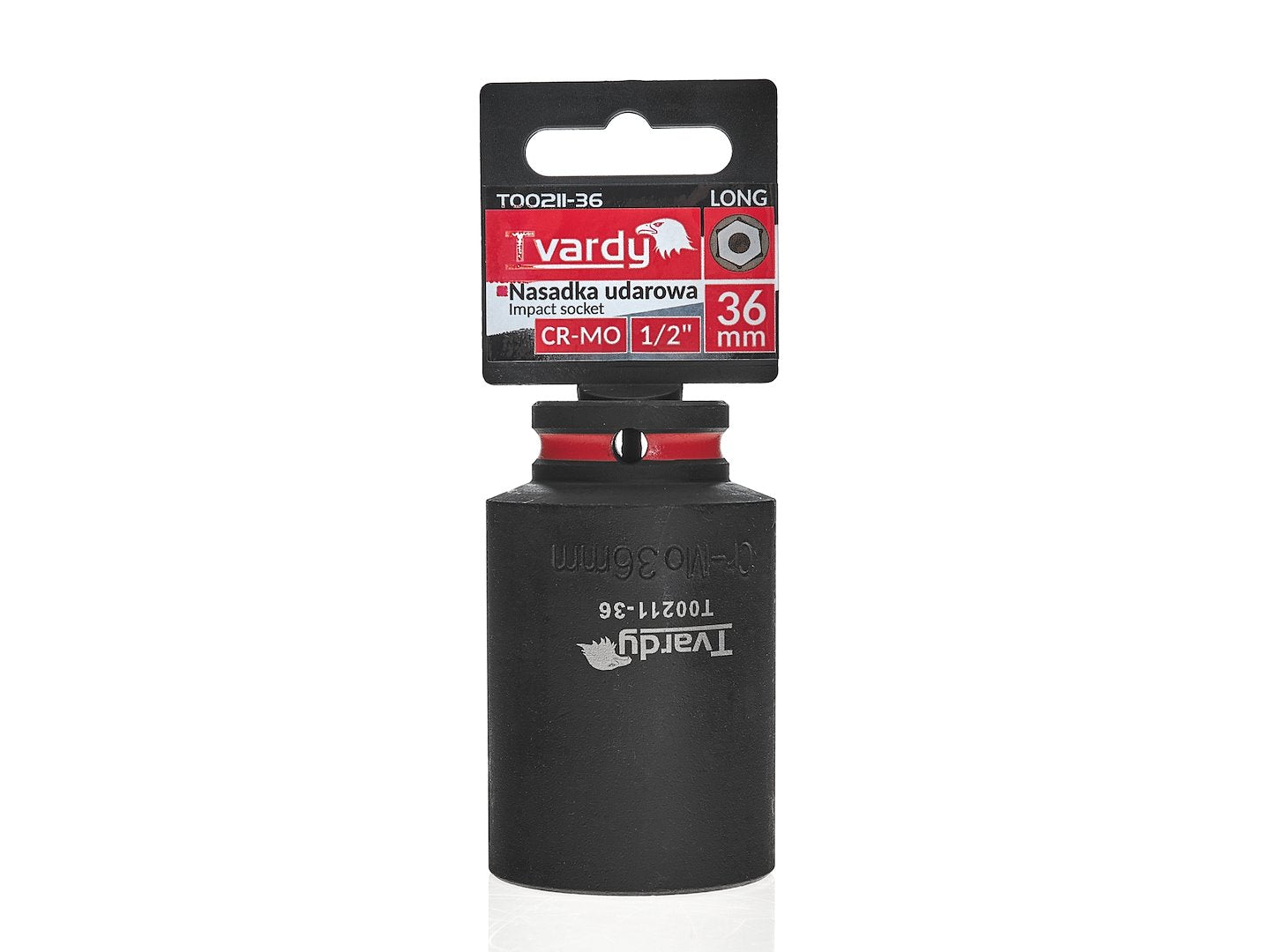 Cheie tubulara de impact in 6 puncte 1 / 2", 36 mm, Cr-Mo, Tvardy T00211-36