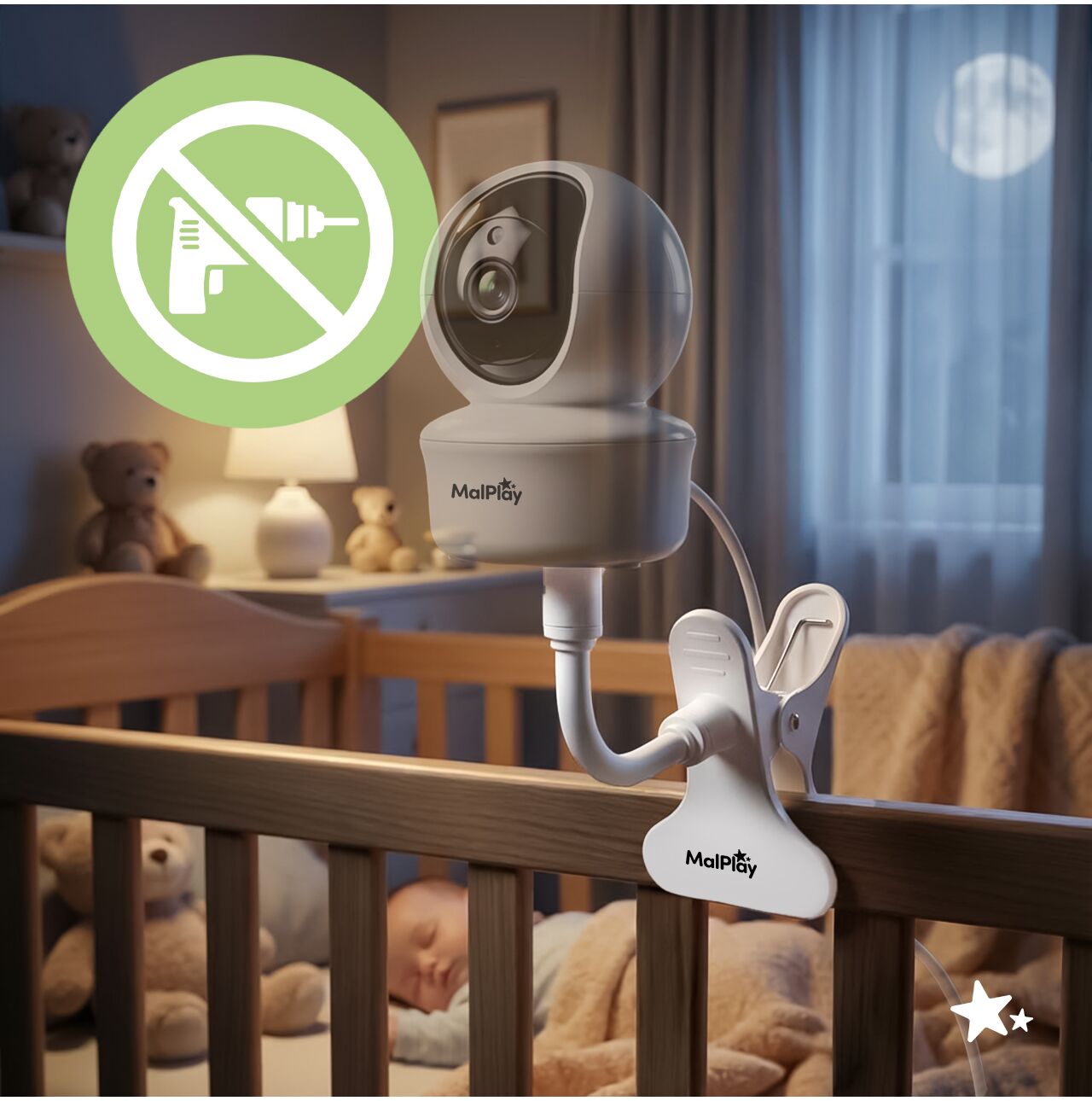 Suport pentru camera monitorizare bebelusi, MalPlay 113786