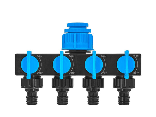 Cuplaj furtun cu 4 cai 3 / 4" cu reductie de 1 / 2" Sky-Line, Geko G72959