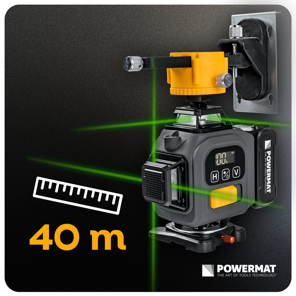 Nivela laser in cruce cu acumulator PM-PLK-4DM3, 4.2 V, Powermat PM1494