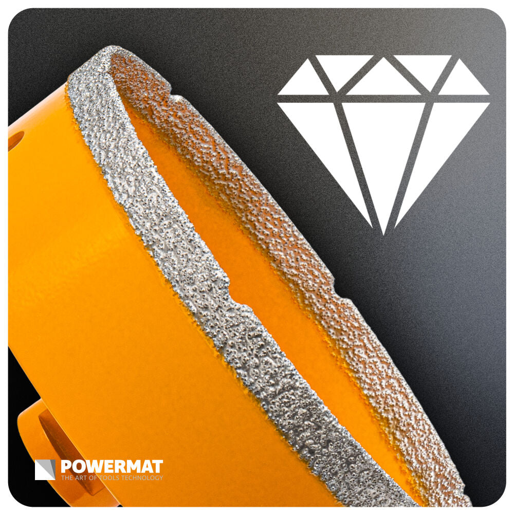 Carota diamantata pentru ceramica PM-DWK-120M14M, 120 mm, Powermat PM1582