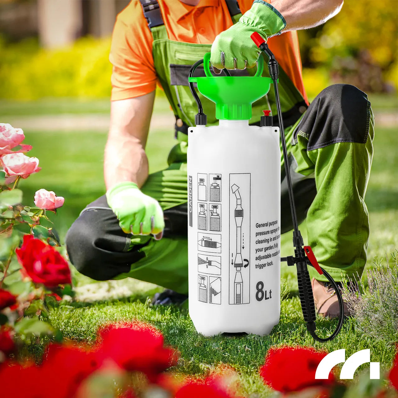 Pulverizator de gradina cu duza reglabila, 8 l, MalTec 112486