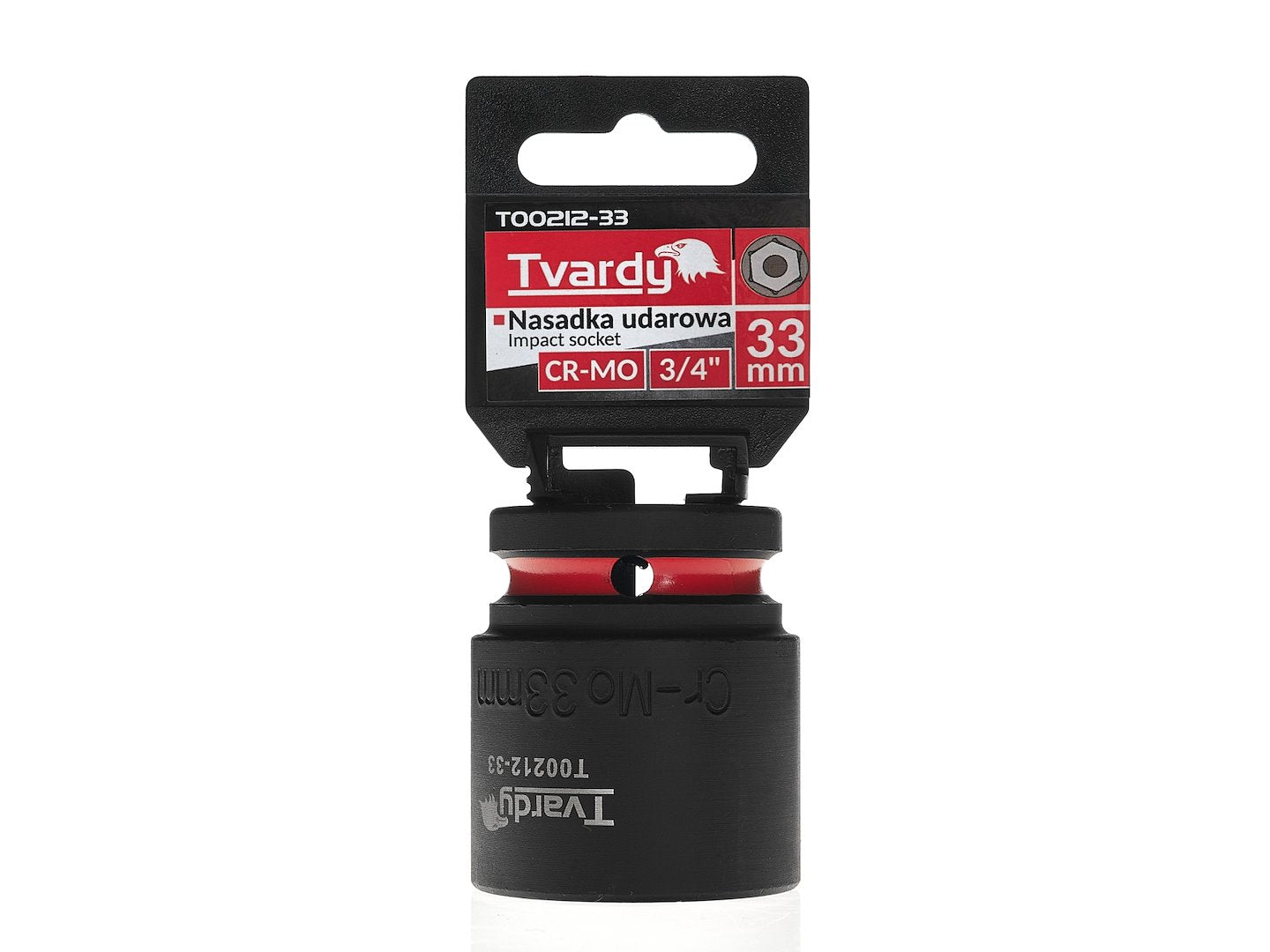 Cheie tubulara de impact in 6 puncte 3 / 4", 33 mm, Cr-Mo, Tvardy T00212-33