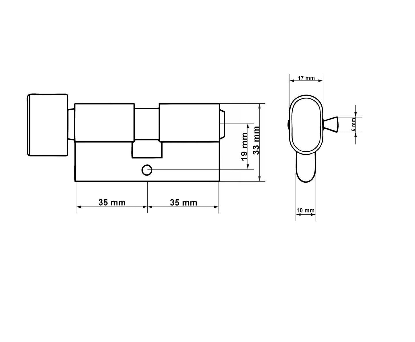 Butuc aluminiu, 35/35g, Keltin K02645