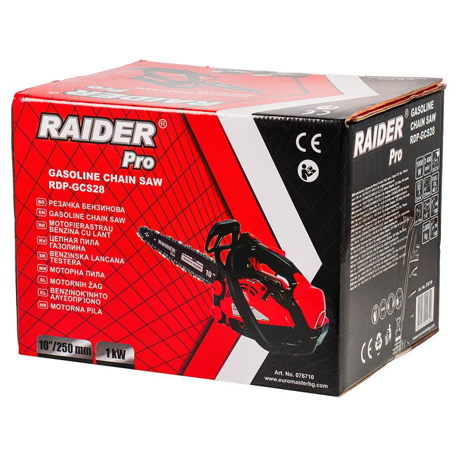Motofierastrau cu lant RDP-GCS28, lant 25 cm, 1 kW, 1 / 4", 1.3 mm 60, Raider 076710