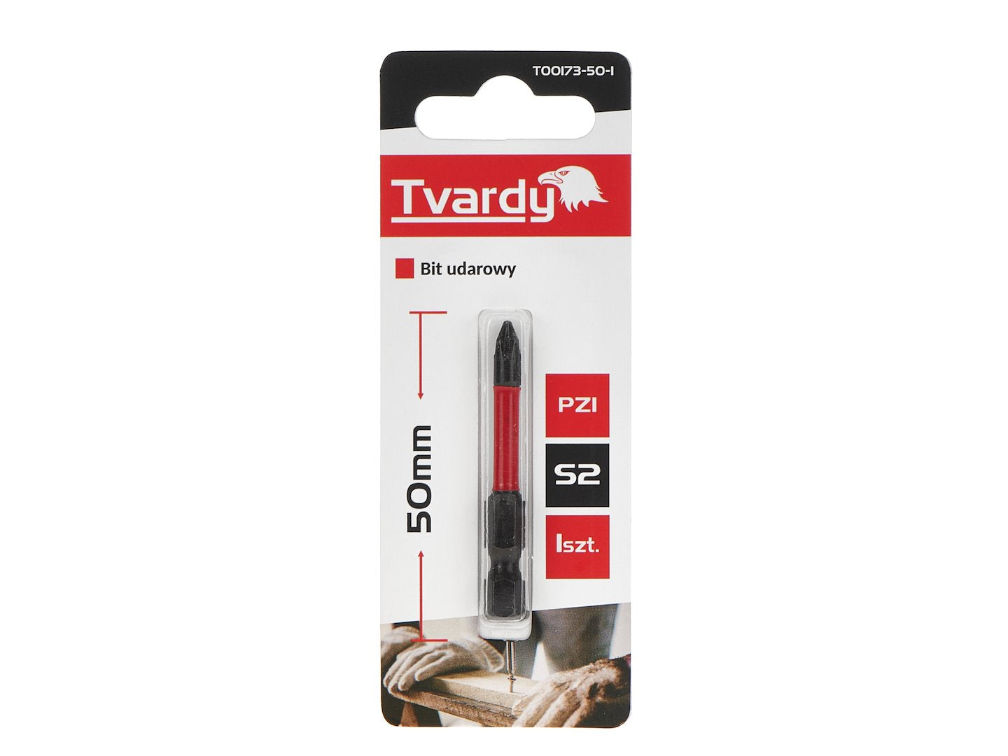 Bit de impact PZ1, 50 mm S2, Tvardy T00173-50-1