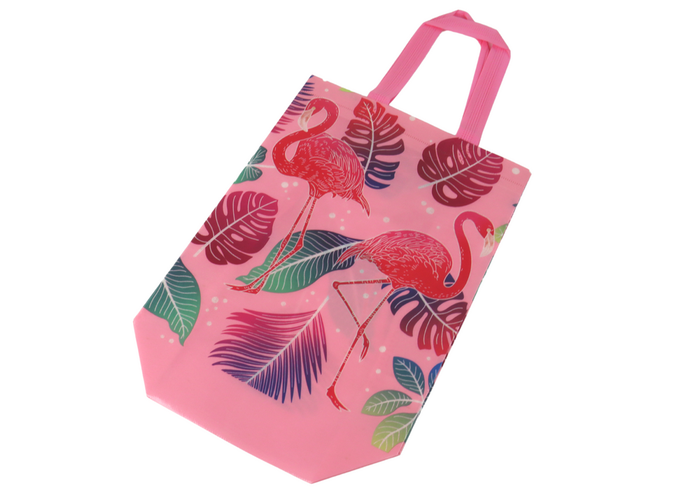 Punga de cadou Flamingo, roz, 30.5 x 24.5 x 10 cm, Lean 16726