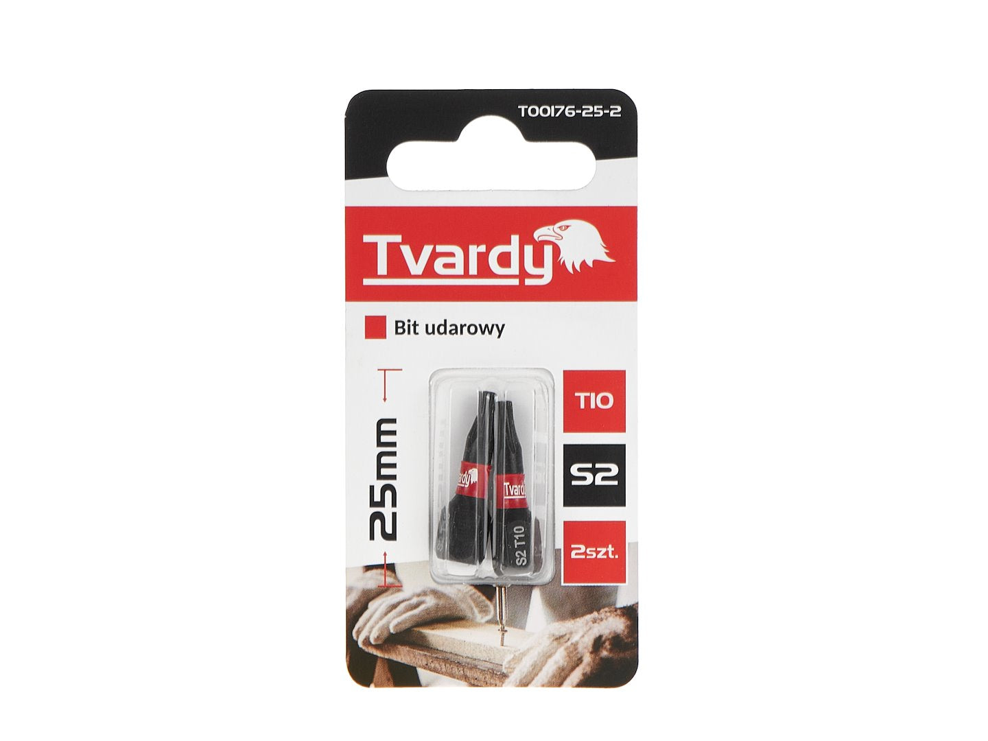Set biti de impact T10, 25 mm S2, Tvardy T00176-25-2