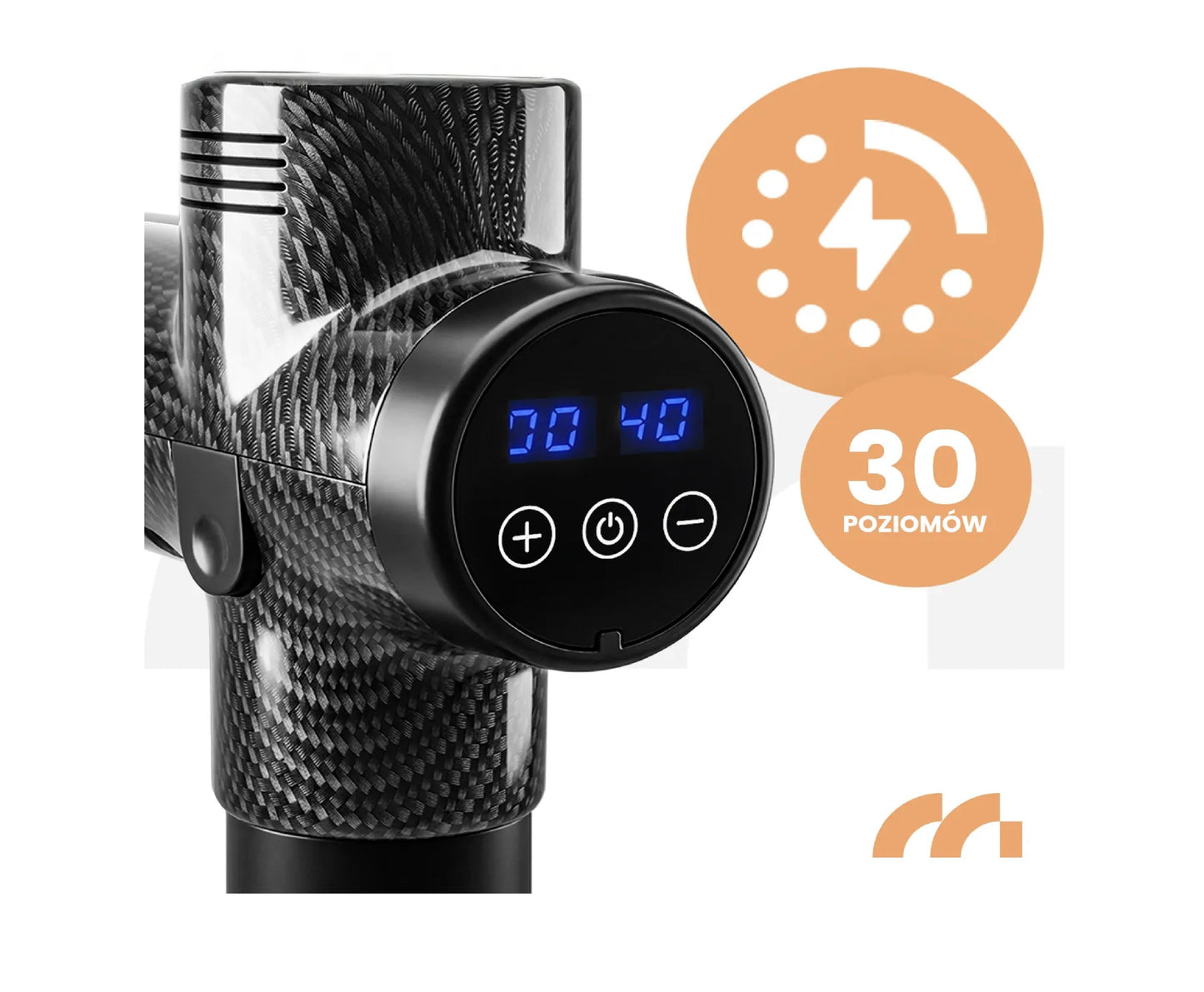 Pistol de masaj cu capete 10 capete interschimbabile, afisaj LCD, MalTec 113856