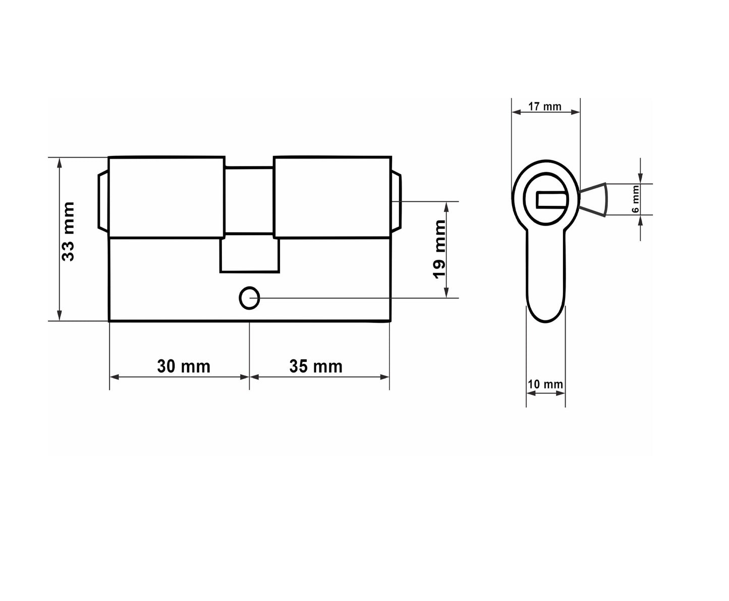 Butuc aluminiu, 30 / 35 mm, Keltin K02672