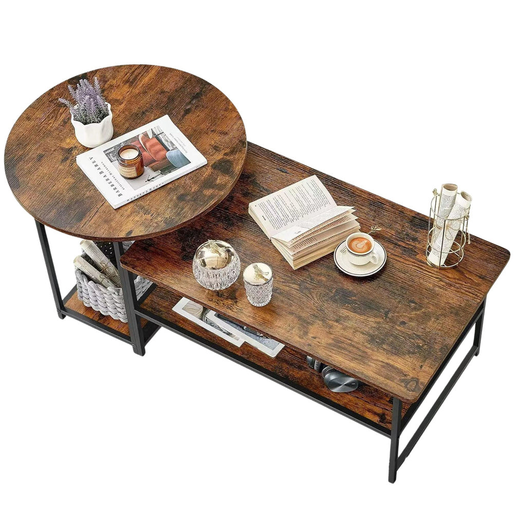 Set masute de cafea 2 in 1, 123x60x51cm, Lean 26622