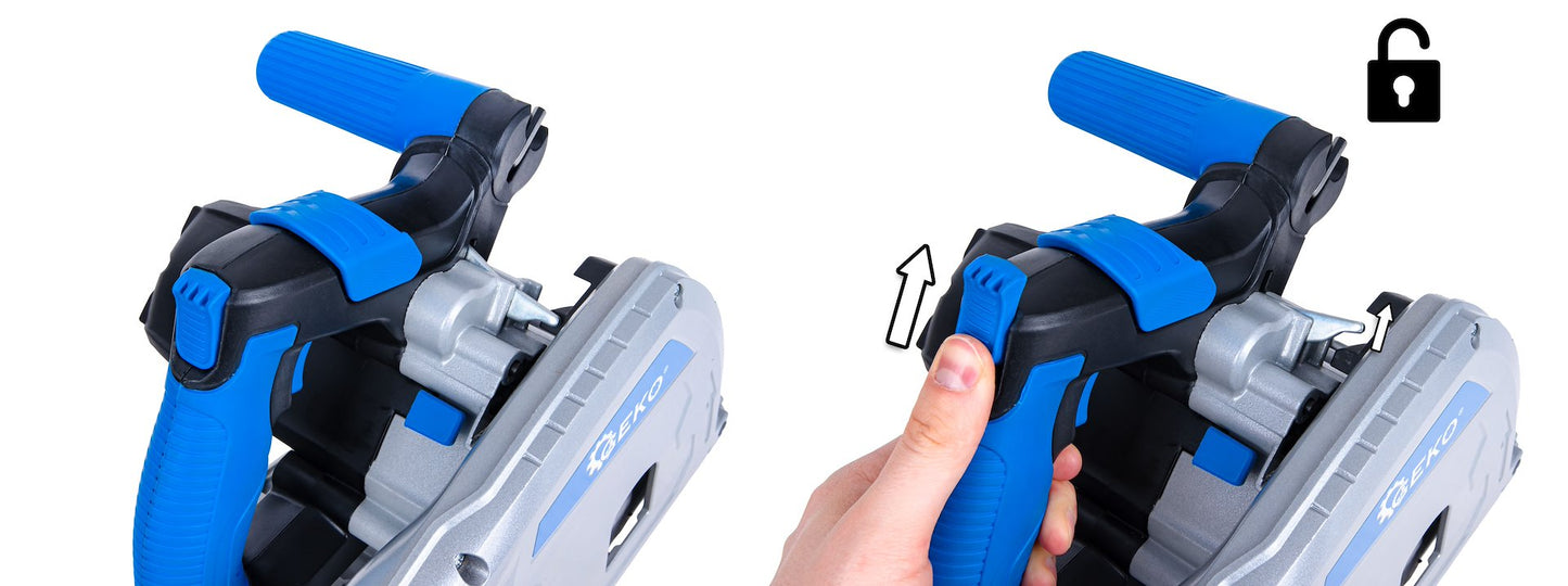 Fierastrau circular cu sina ghidaj, 1200 W, 165 mm, Geko G80753