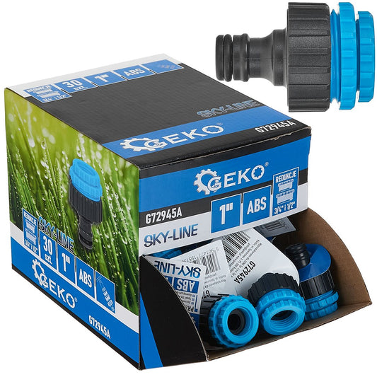 Set conectori de robinet Sky-Line de 1" cu reductie de la 3 / 4" si 1 / 2",  30 bucati, Geko G72945A