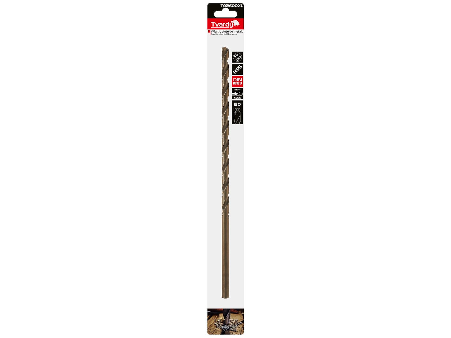 Burghiu HSS pentru metal 10 x 340 mm DIN1869, Tvardy T02600XL