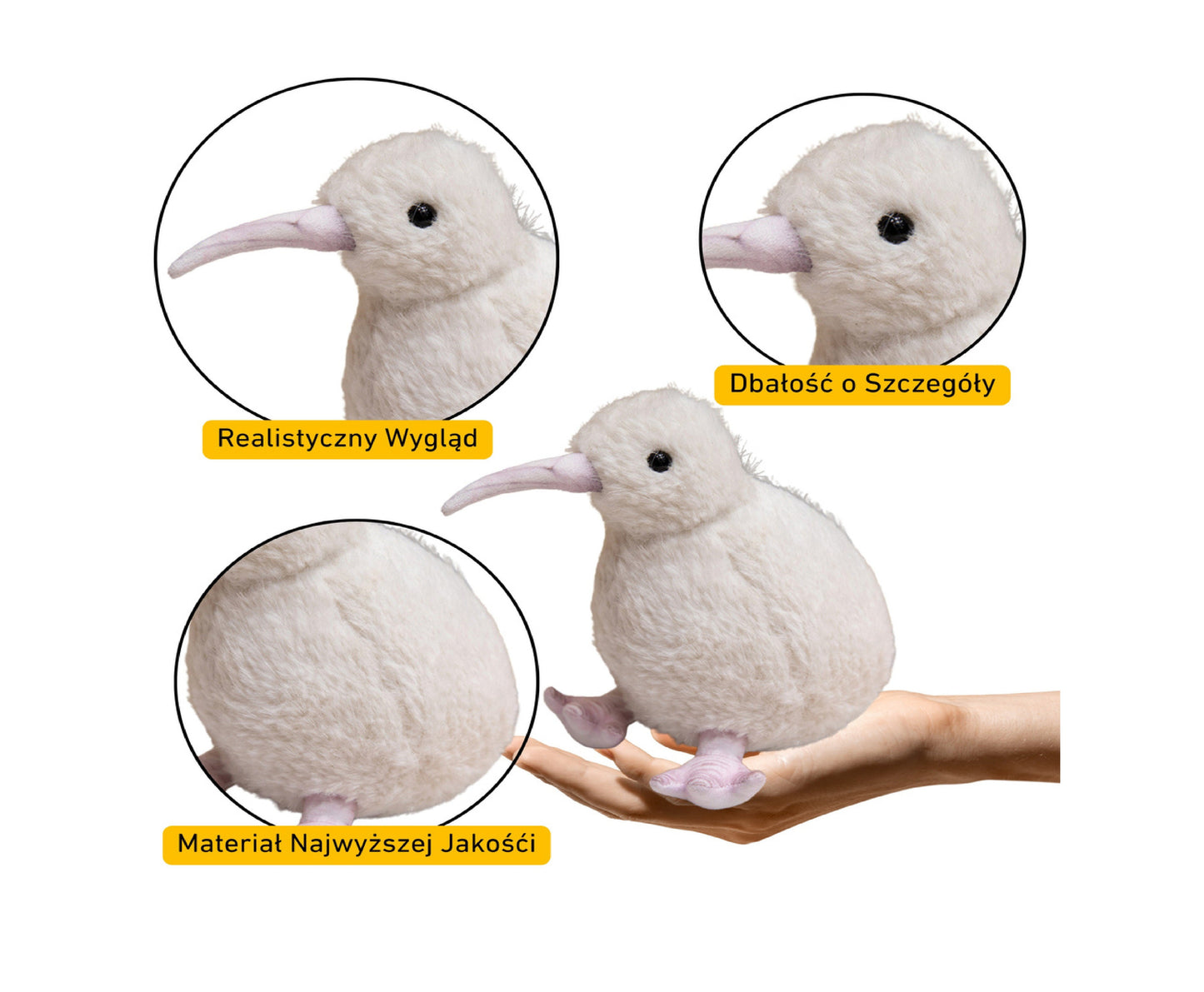 Jucarie de plus pasare kiwi, 17 cm, Lean 13838