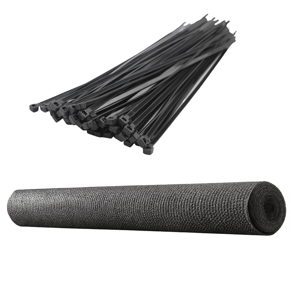 Plasa de umbrire pentru gard, 1.5 m, 50 m, 140g/m², gri inchis, Lean 25841