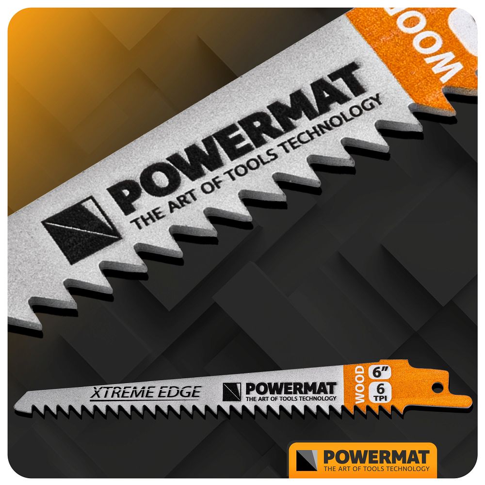 Set lame pentru fierastrau sabie PM-ZBDP10T, 10 bucati, Powermat PM1373