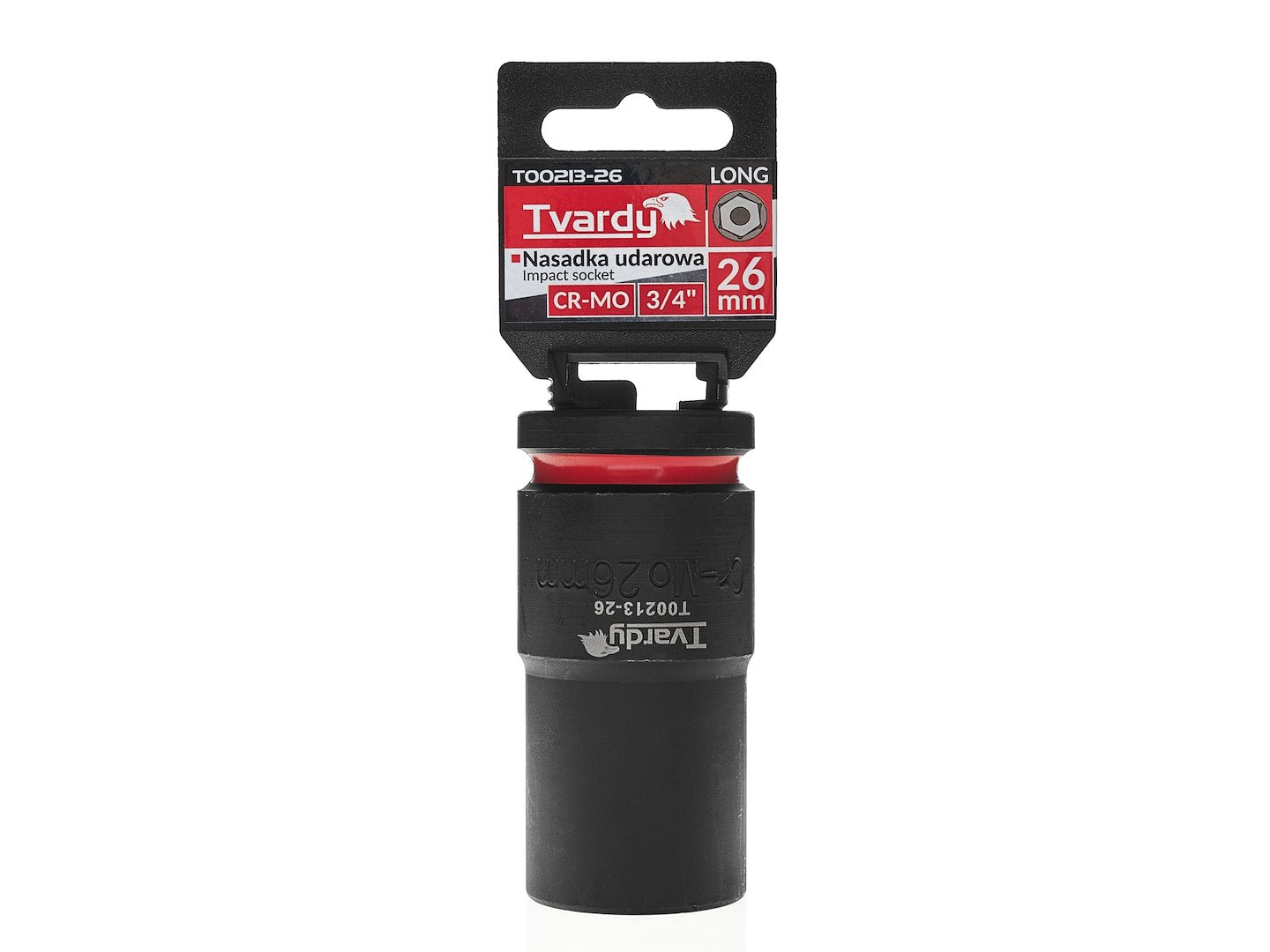 Cheie tubulara de impact in 6 puncte 3 / 4", 26 mm, Cr-Mo, Tvardy T00213-26
