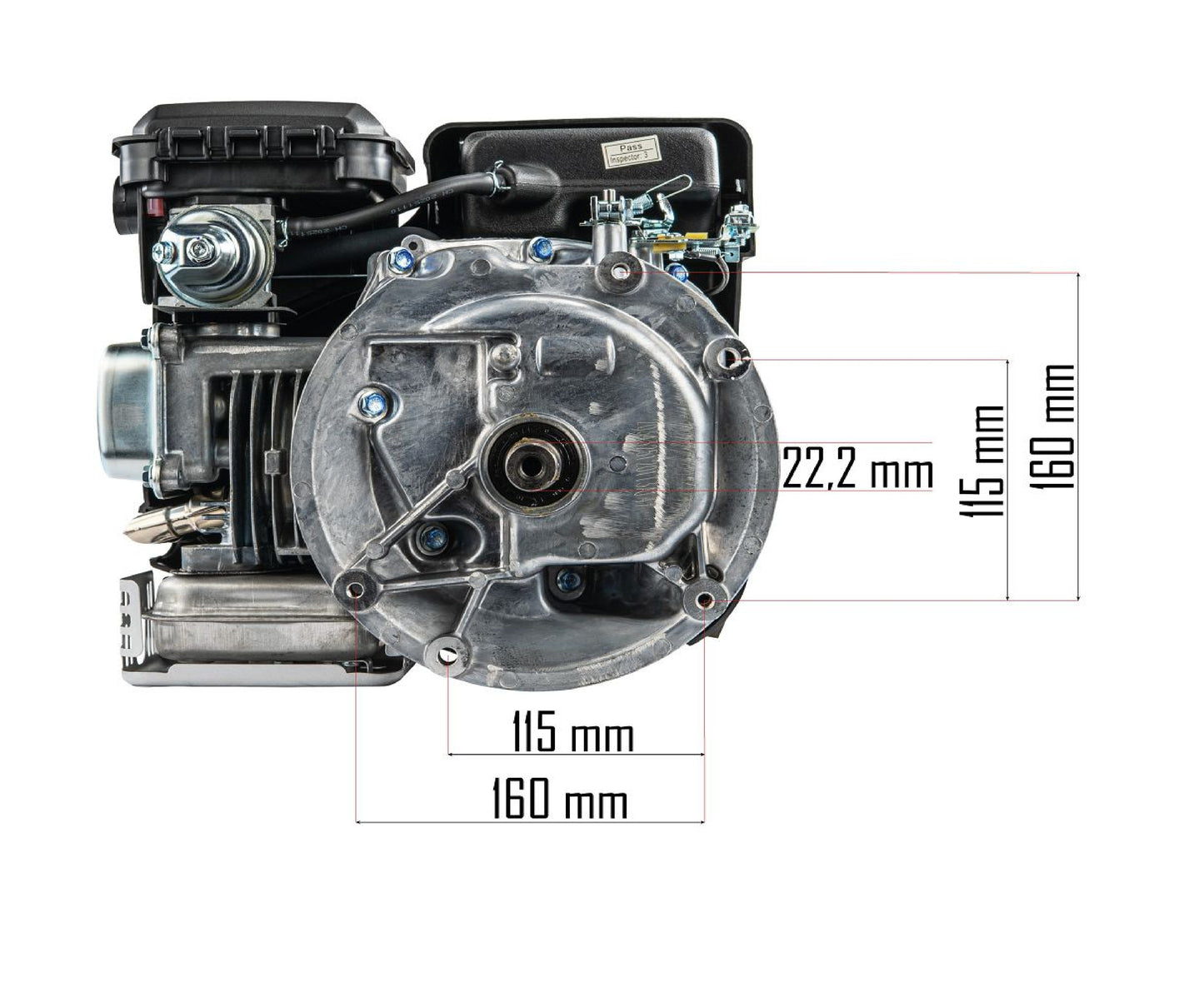 Motor pentru masina de tuns iarba pe benzina, Red Technic RTGGS0103-SI