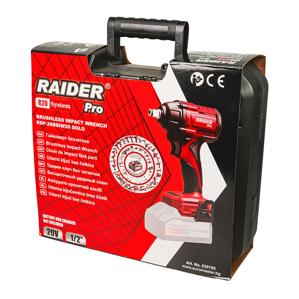 Masina de insurubat de impact Solo (fara acumulator si incarcator) RDP-28BBIW20, 280 Nm, 1 / 2", Raider 030195