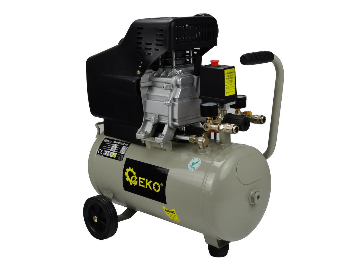Compresor 50L, 8bar, 220 l/min, 2 iesiri, Geko G80301