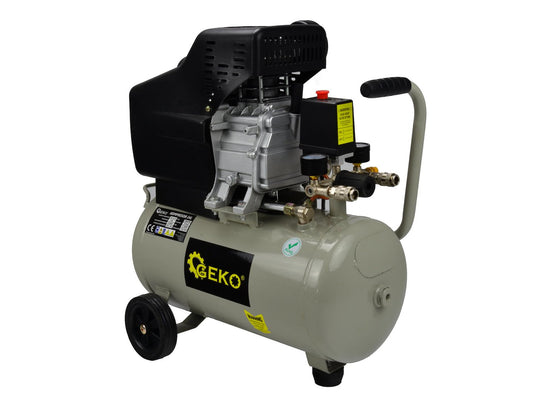 Compresor 50L, 8bar, 220 l/min, 2 iesiri, Geko G80301