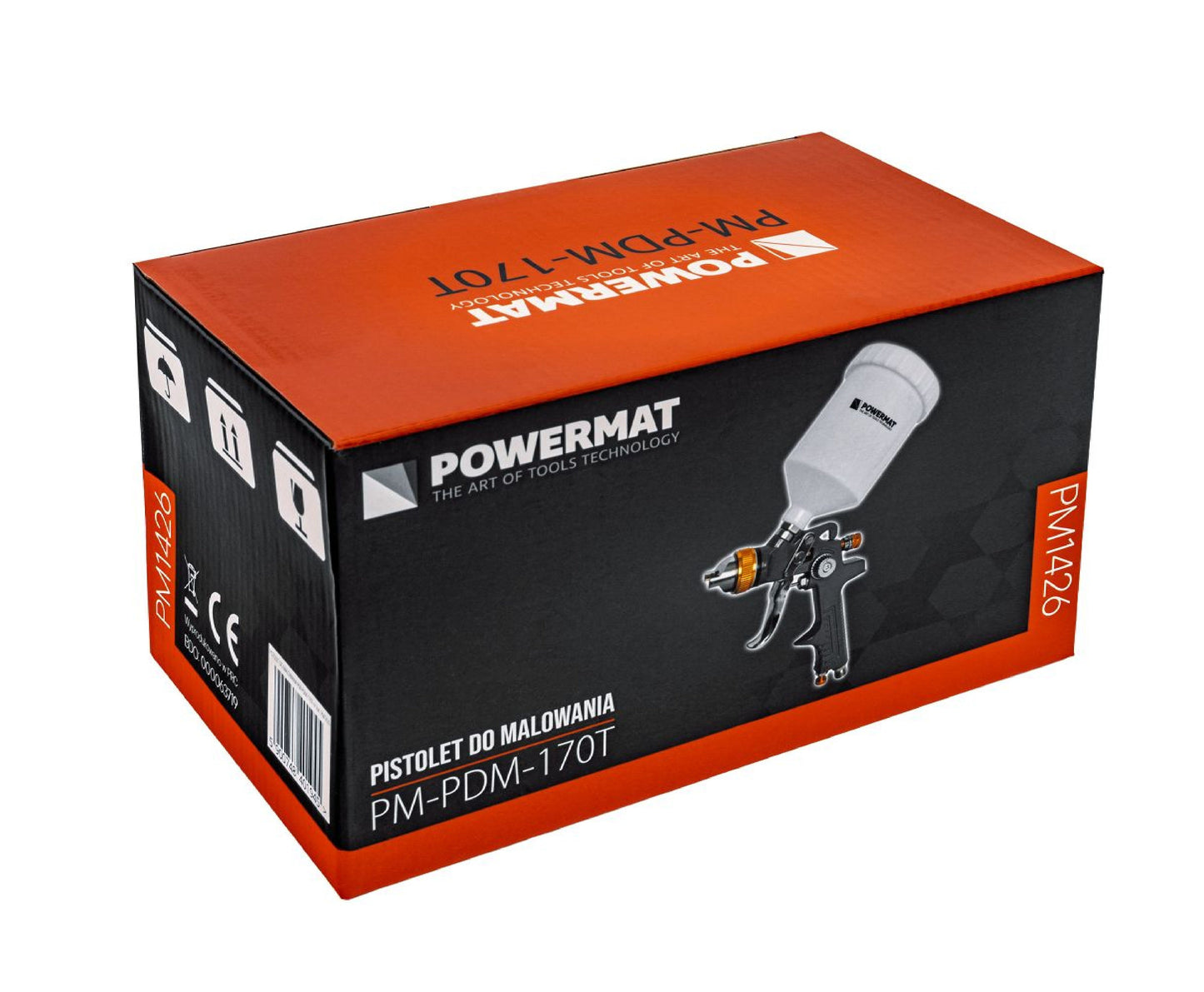 Pistol de vopsit HVLP PM-PDM-170T, 600 ml, 1.4 mm, Powermat PM1426