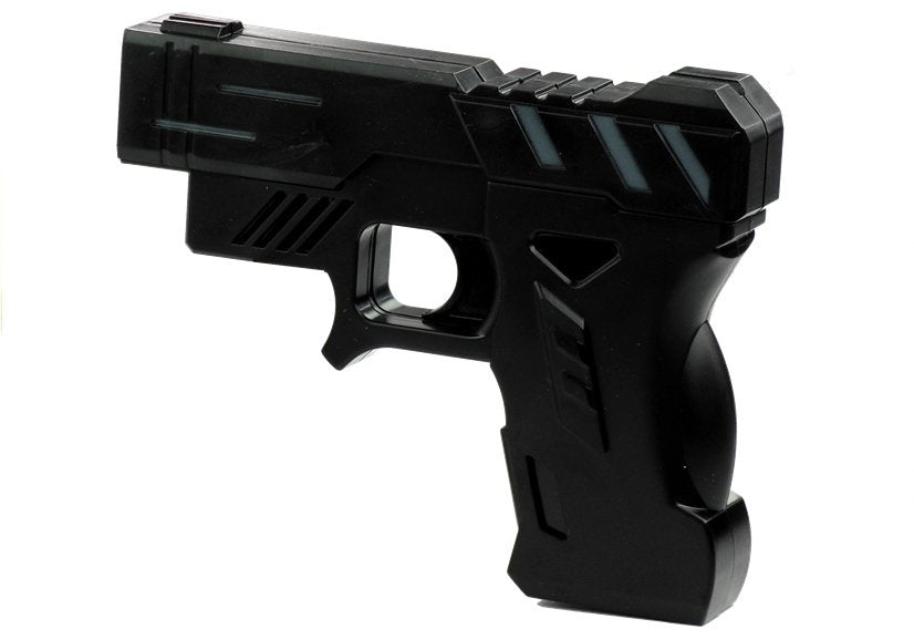 Ceas decorativ model pistol laser cu tinta, 14.5 x 14 x 4.5 cm, Lean 3682