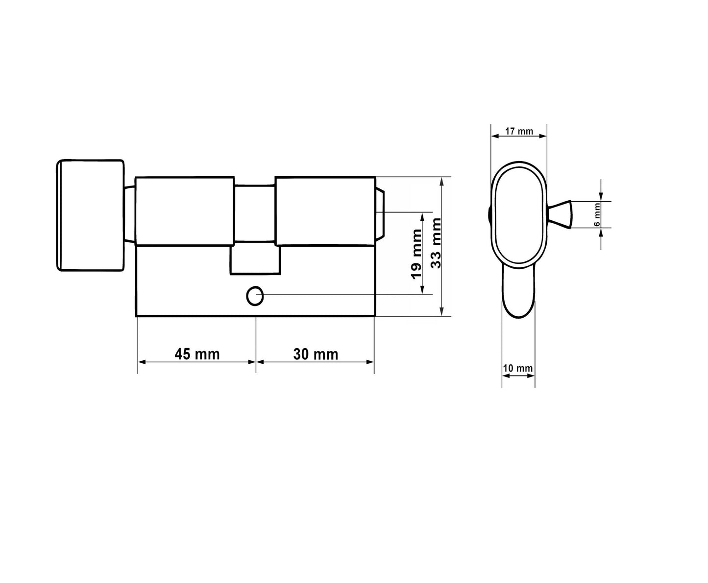 Butuc aluminiu Nickel, 30/45g, Tvardy T01406
